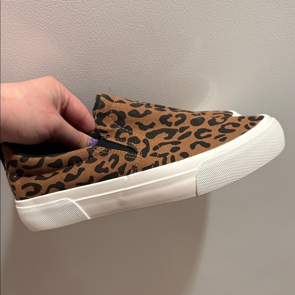 Jenn Ardor Leopard-Print Slip On Sneakers in Brown and Black - Picture 5 of 6
